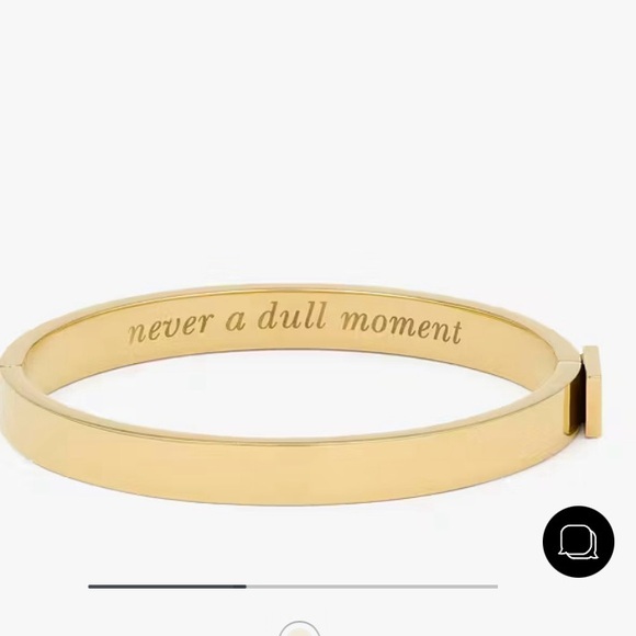 kate spade- Never A Dull Moment Idiom Bangle in Gold. NWT. 2 Available. - Picture 2 of 6